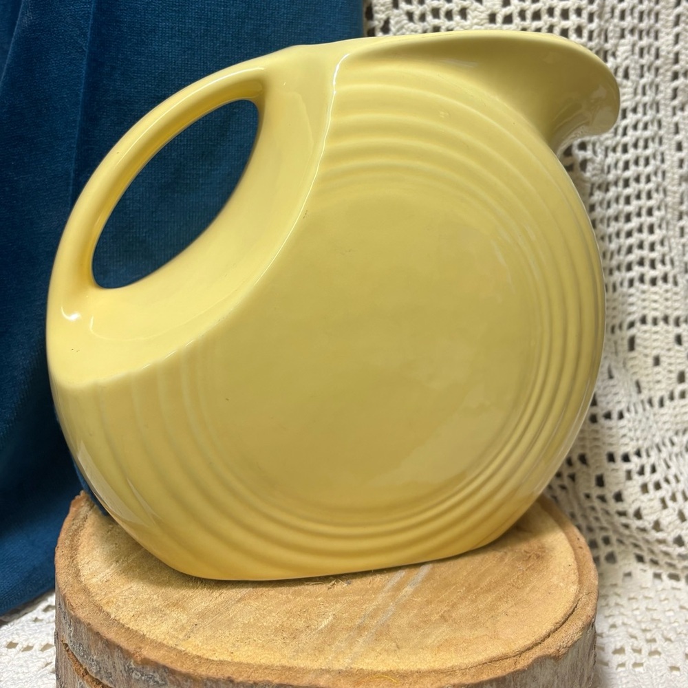 Fiestaware Yellow Round Disc Ceramic Pitcher